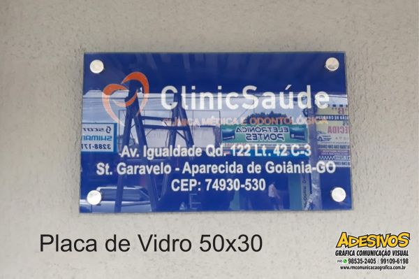 Placa de Vidro 50x30