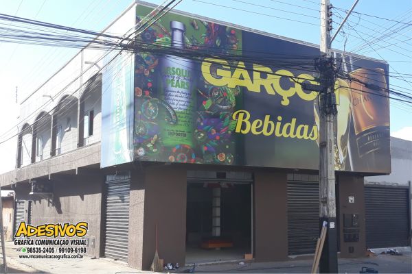 FACHADA EM LONA DIST. DE BEBIDAS