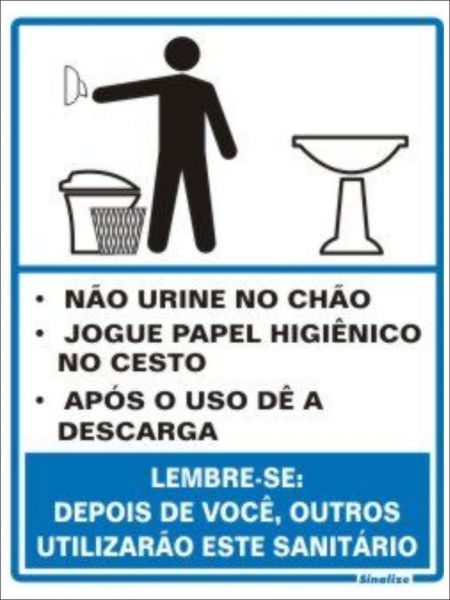 Placas para os Sanitários